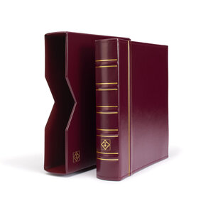 Album Optima Leuchtturm pour ranger 304 monnaies de collection. Couleur - Rouge