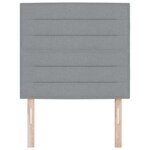vidaXL Tête de lit LED avec des lumières à LED Gris clair 100 cm tissu