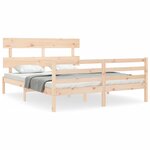 vidaXL Cadre de lit sans matelas 160x200 cm bois massif