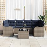 vidaXL Ensemble de canapé de jardin Gris 55 x 55 x 37 cm polyrotin