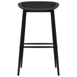 vidaXL Chaises de bar lot de 4 noir
