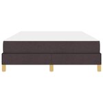 vidaXL Lit à ressorts avec matelas Marron foncé 140 x 190 cm tissu