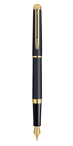 Waterman hemisphere stylo plume  noir mat  plume fine  encre bleue  coffret cadeau