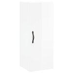 vidaXL Armoire murale blanc brillant 34 5x34x90 cm bois d'ingénierie