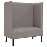 vidaXL Sofa à Dossier Haut Taupe 109x56x121 cm Tissu
