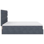 VidaXL Cadre de lit ottoman avec matelas gris foncé 180x200cm velours