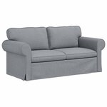 vidaXL Canapé 2 Pièces Gris clair 175 x 82 x 80 cm tissu