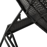 vidaXL Chaises longues avec coussins lot de 2 noir résine tressée