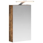 vidaXL Armoire Miroir de Salle de Bain Chêne fumé 30 x 10 5 x 50 cm