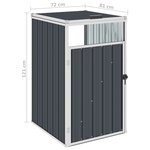 vidaXL Abri de poubelle Anthracite 72x81x121 cm Acier