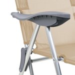 vidaXL Chaises de camping pliantes et repose-pied lot de 2 textilène