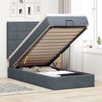 vidaXL Cadre de lit ottoman avec matelas gris foncé 80x200 cm velours