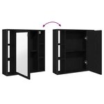 vidaXL Armoire de salle de bain avec miroir Chêne noir 60 x 16 x 60 cm Bois d'ingénierie