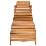 vidaXL Chaises longues lot de 2 avec coussins Bois d'acacia solide