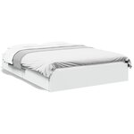 vidaXL Cadre de lit avec tiroirs sans matelas blanc 140x200 cm