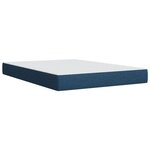 vidaXL Sommier à lattes de lit avec matelas Bleu 140x200 cm Tissu