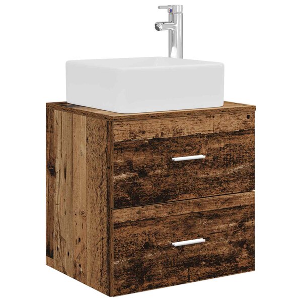 vidaXL Vanité de lavabo mural Bois ancien 53 x 34 5 x 63 cm