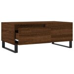 vidaXL Table basse Chêne marron 90x50x36 5 cm Bois d'ingénierie