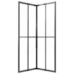 vidaXL Cabine de douche ESG dépoli 70x70x180 cm Noir