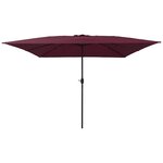 Parasol carré vidaXL 295x245 cm Bordeaux