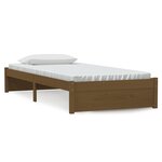 vidaXL Cadre de lit Marron miel Bois massif 90x200 cm