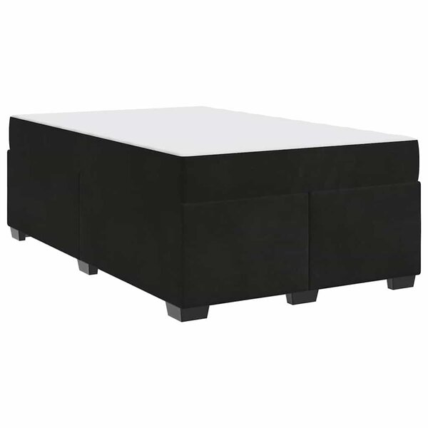 vidaXL Cadre de lit avec matelas Noir 120 x 190 cm Velours