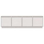 vidaXL Meuble TV Blanc 156x37x45 cm Bois de pin massif