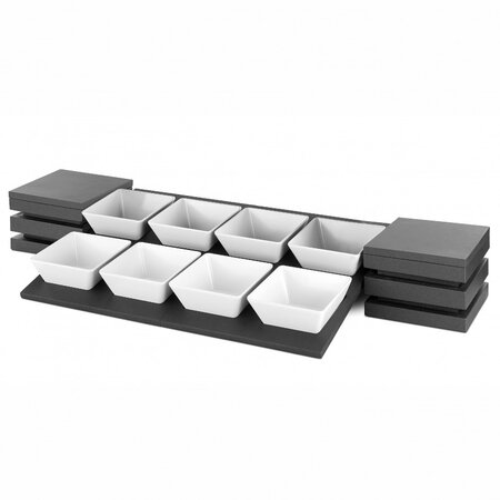 Kit présentoir buffet cubic® avec 8 bols carrés - pujadas -  - dm laquée et mélamine