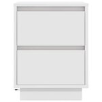 VidaXL Table de chevet avec lumières LED blanc 38x34x50 cm