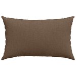 vidaXL Coussins de canapé 2 Pièces Marron 50 x 30 cm tissu