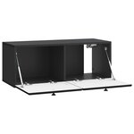 vidaXL Meuble TV mural 78 5 x 31 x 30 cm Noir Bois d'ingénierie