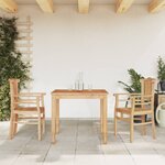 vidaXL Ensemble à manger de jardin 3 Pièces Bois de teck massif