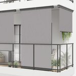 vidaXL Auvent latéral de balcon gris foncé 165x250 cm