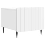 vidaXL Table basse avec tiroir Blanc 49 x 50 x 42 cm Bois d'ingénierie