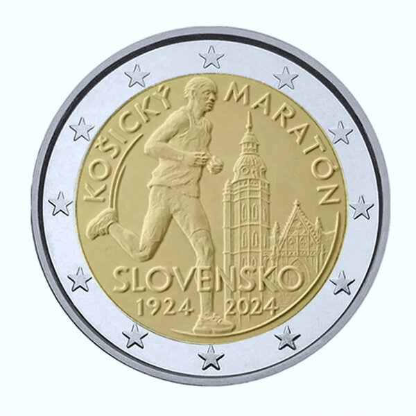 2 euros commémorative Slovaquie 2024 - Marathon de Kosice.