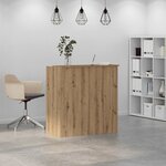 vidaXL Bureau réception chêne artisanal 100x50x103 5cm bois ingénierie