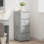 vidaXL Armoire de rangement Gris béton 40 x 48 x 105 cm