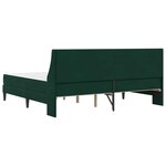 vidaXL Cadre de lit avec matelas Vert foncé 200 x 200 cm Velours