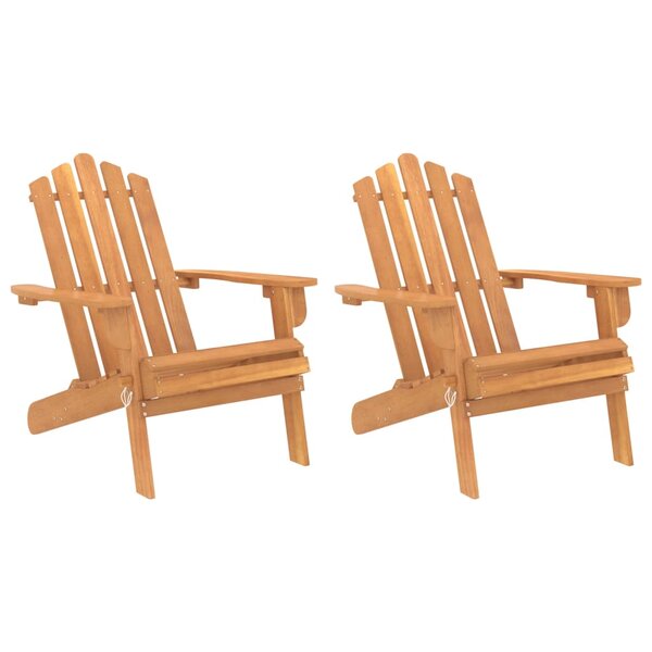 vidaXL Chaises Adirondack de jardin lot de 2 Bois massif d'acacia