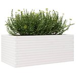 vidaXL Jardinière blanc 110x60x45 5 cm bois de pin massif