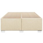 vidaXL Cadre de lit sans matelas crème 140x200 cm tissu