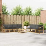 vidaXL Ensemble de canapés d'extérieur 9 Pièces Blanc et anthracite