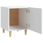 vidaXL Tables de chevet 2 Pièces Blanc Bois d'ingénierie