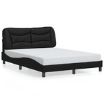 vidaXL Cadre de lit sans matelas Hvar noir 120x200 cm similicuir