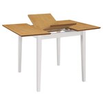 vidaXL Mobilier de salle à manger 3 Pièces MDF Blanc