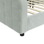 vidaXL Lit de repos sans matelas gris clair 80x200 cm velours