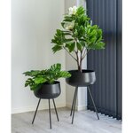 House Nordic Pots à fleurs 2 Pièces Kira Noir