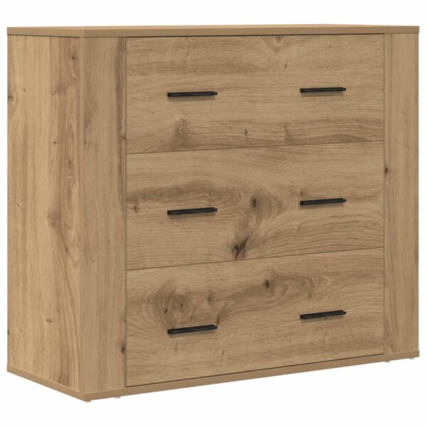 vidaXL Buffet chêne artisanal 80x33x70 cm bois d'ingénierie