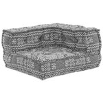vidaXL Canapé Pouf Modulaire 3 Places qui se Transforme en Lit - Tissu Gris Clair