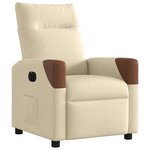 vidaXL Fauteuil inclinable électrique Crème Tissu